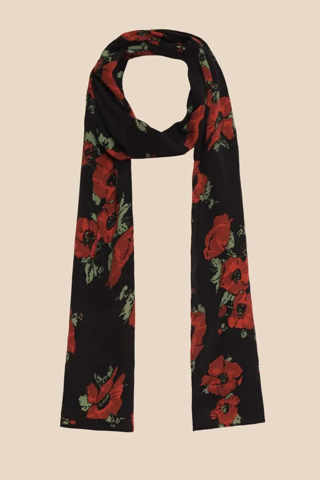 Julien Black Poppy Women RIXO Scarves