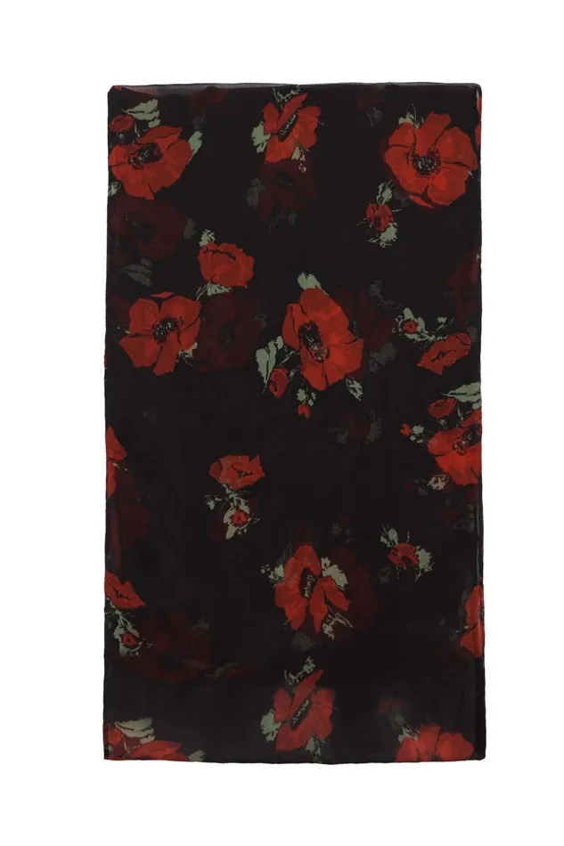 Julien Black Poppy Women RIXO Scarves
