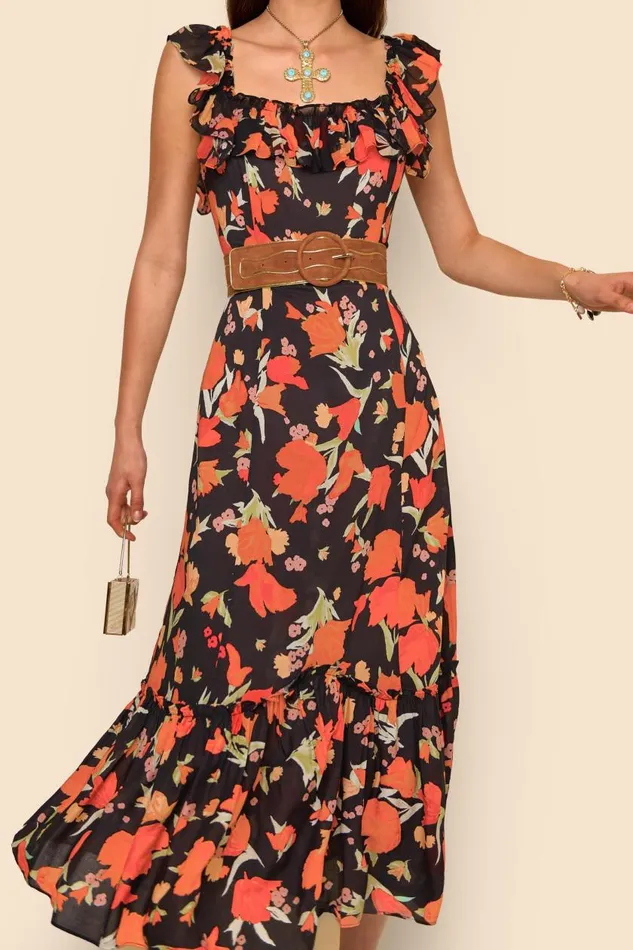 June Havana Floral Black Women RIXO Dresses June Havana Floral Black Women RIXO Dresses