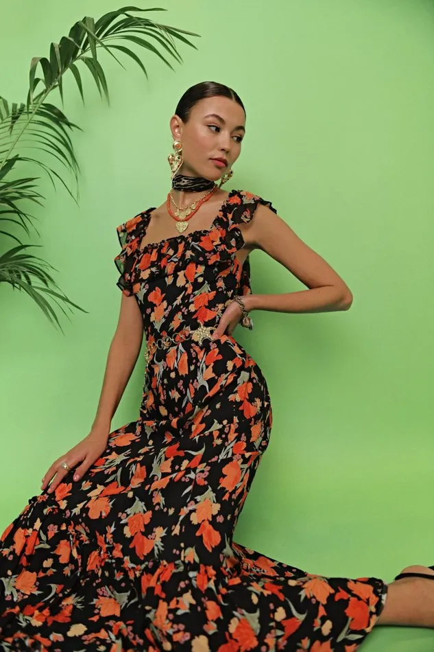 June Havana Floral Black Women RIXO Dresses June Havana Floral Black Women RIXO Dresses