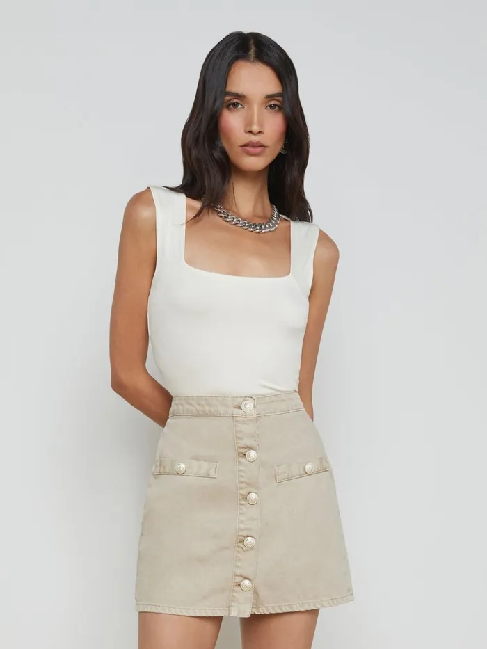 Kaeli Top Vintage White Women L039Agence Camisoles and Tanks