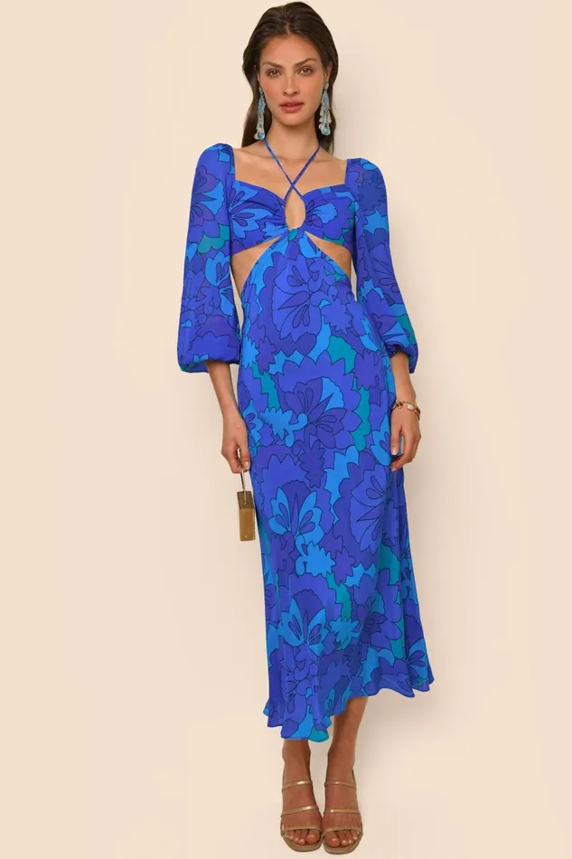 Kamilla Looking Glass Blue Women RIXO Dresses Kamilla Looking Glass Blue Women RIXO Dresses