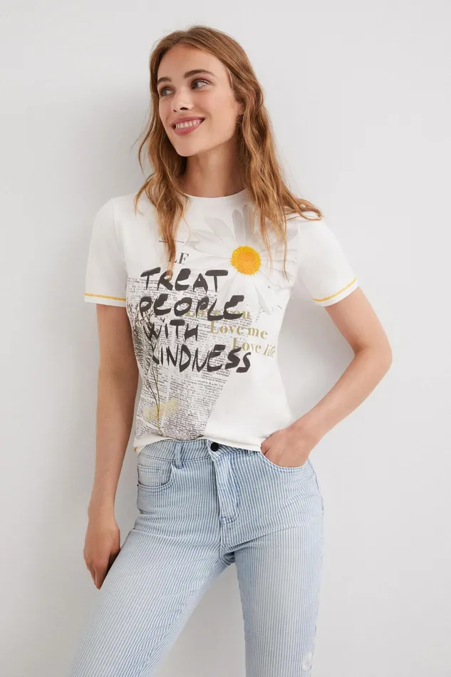 Kindness Daisy Tshirt Women Desigual Tshirts