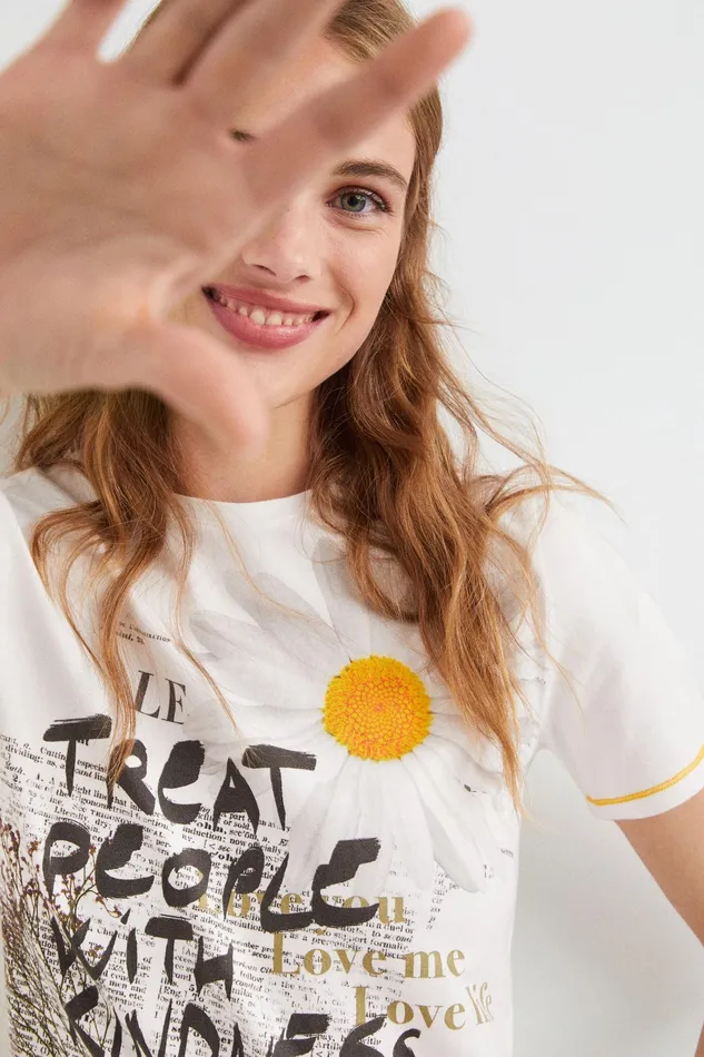 Kindness Daisy Tshirt Women Desigual Tshirts