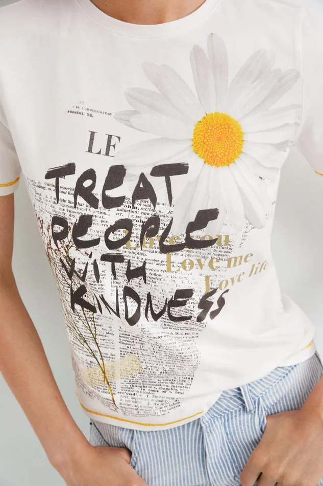 Kindness Daisy Tshirt Women Desigual Tshirts