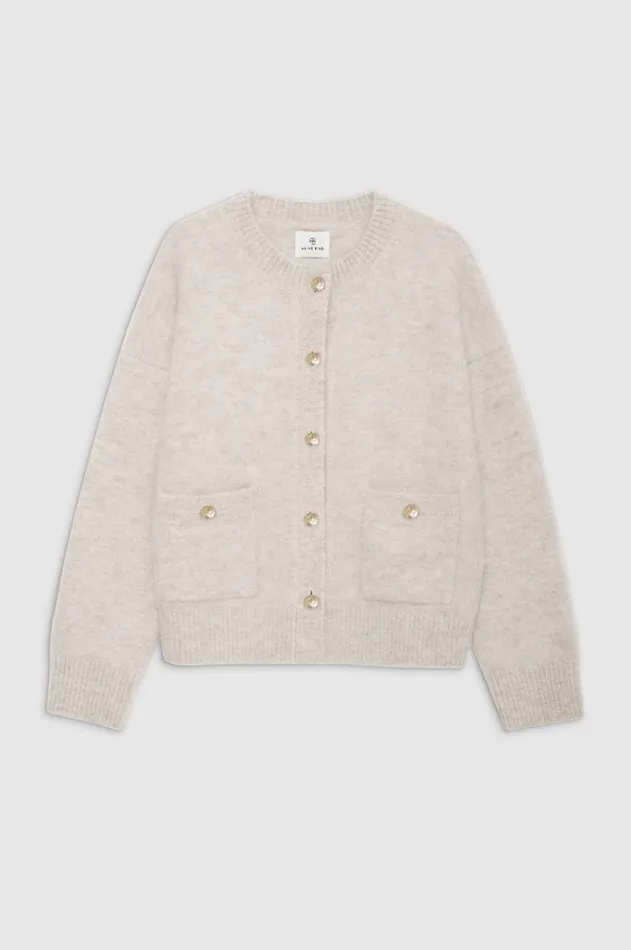 Knits Sweaters Women ANINE BING Bobbie Cardigan 8211 Light Oat