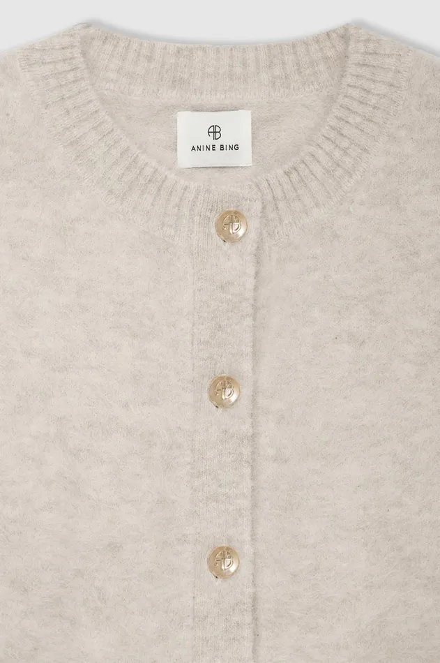 Knits Sweaters Women ANINE BING Bobbie Cardigan 8211 Light Oat