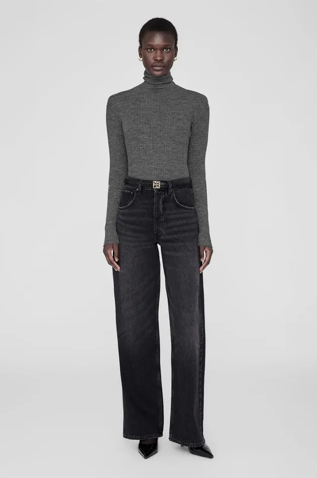 Knits Sweaters Women ANINE BING Kyle Sweater 8211 Dark Heather Grey