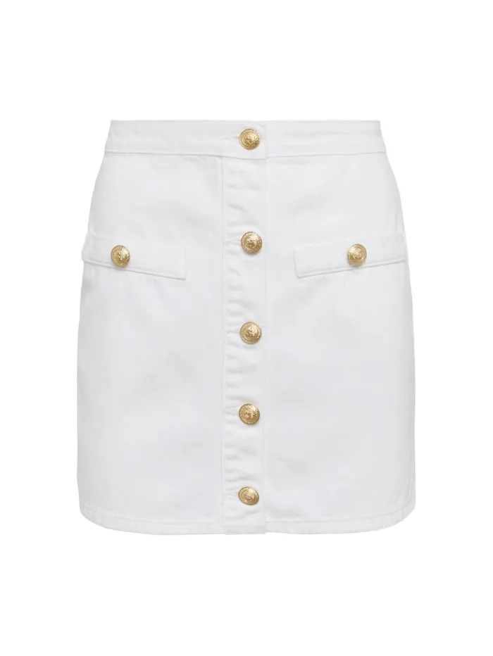 Kris Denim Mini Skirt Blanc Women L039Agence Skirts Kris Denim Mini Skirt Blanc Women L039Agence Skirts