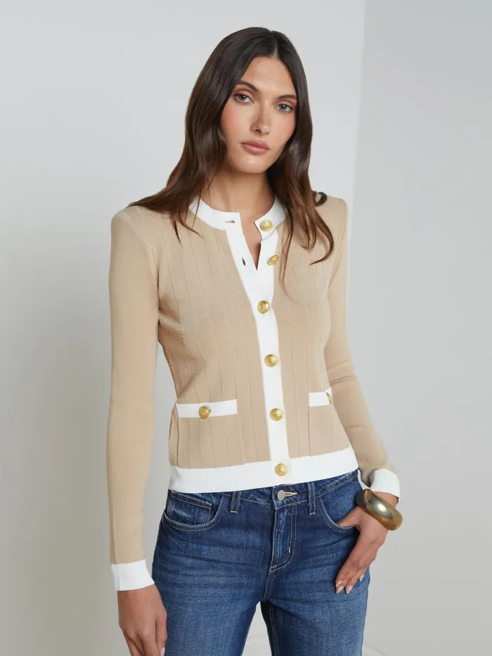 Leon Cardigan Biscuitwhite Women L039Agence Knitwear
