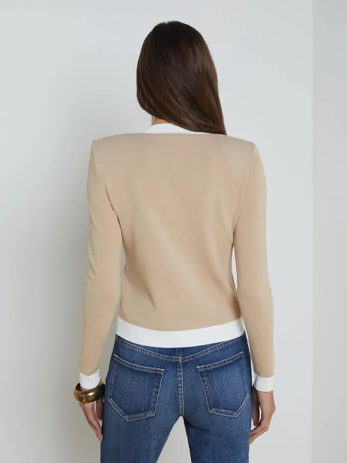Leon Cardigan Biscuitwhite Women L039Agence Knitwear Leon Cardigan Biscuitwhite Women L039Agence Knitwear