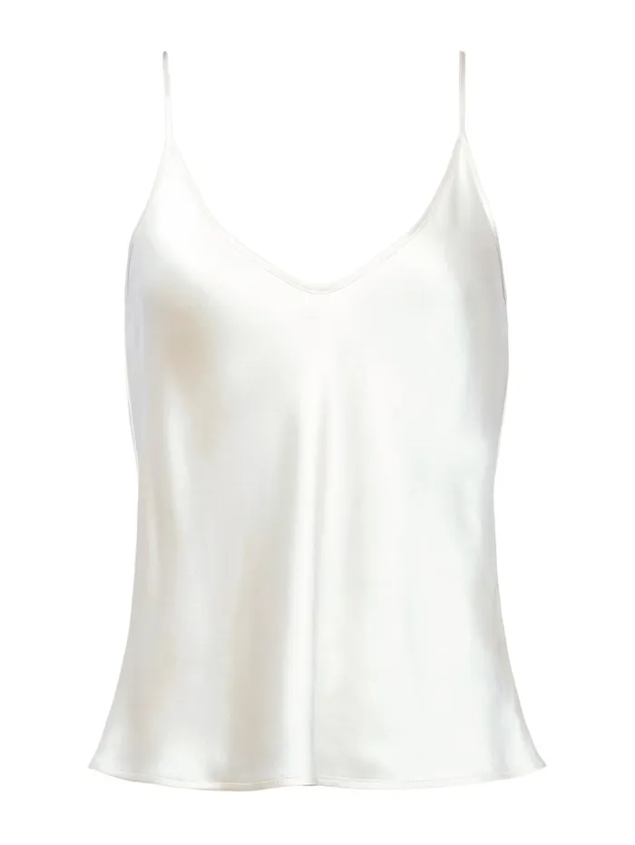 Lexi Silk Camisole White Women L039Agence Blouses and Tops Lexi Silk Camisole White Women L039Agence Blouses and Tops