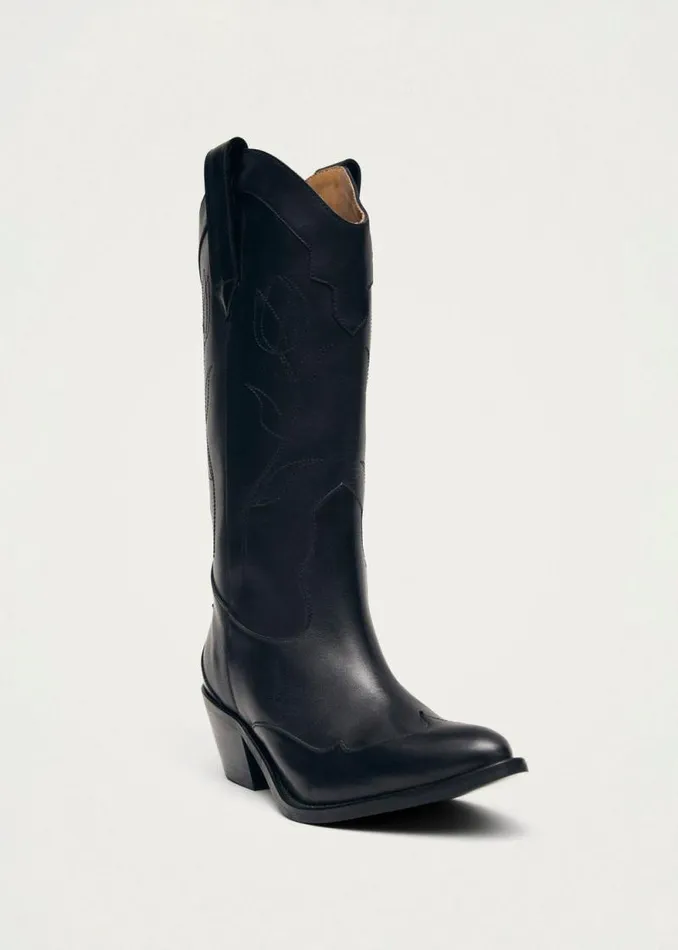 Liberty Black Leather Boots Women ALOHAS Boots