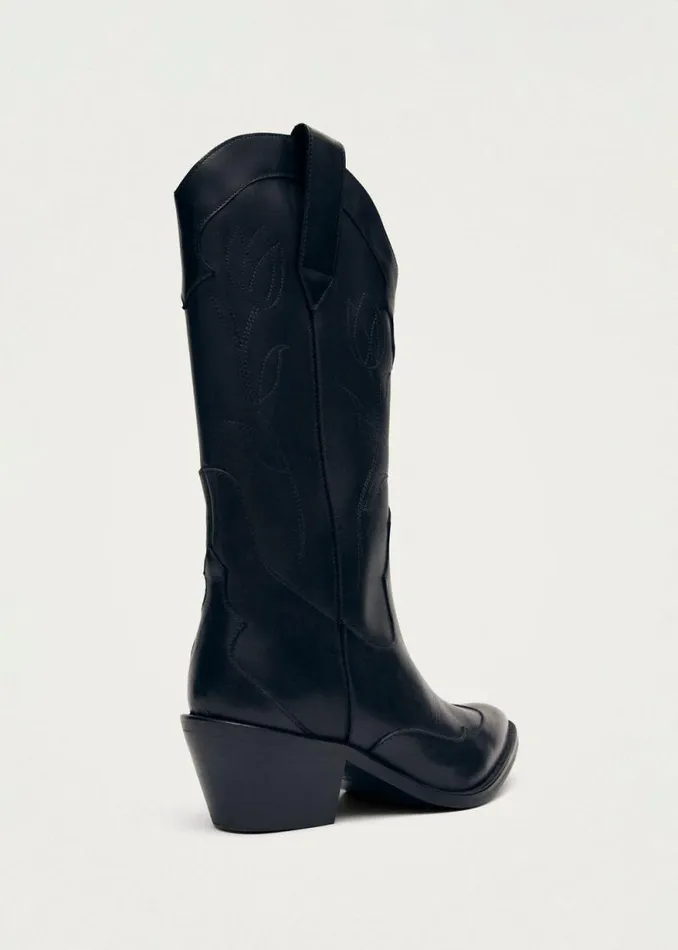 Liberty Black Leather Boots Women ALOHAS Boots