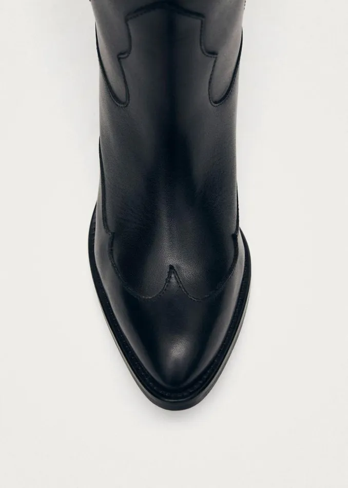 Liberty Black Leather Boots Women ALOHAS Boots