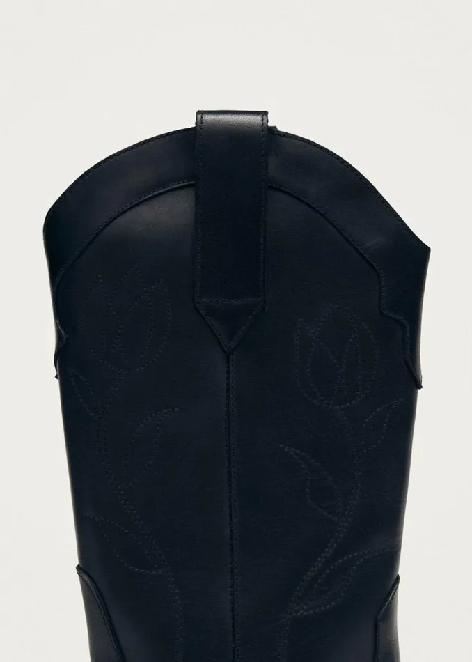 Liberty Black Leather Boots Women ALOHAS Boots