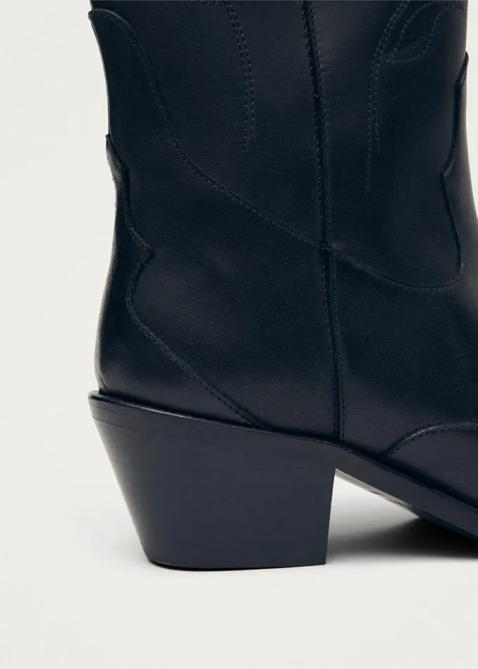 Liberty Black Leather Boots Women ALOHAS Boots