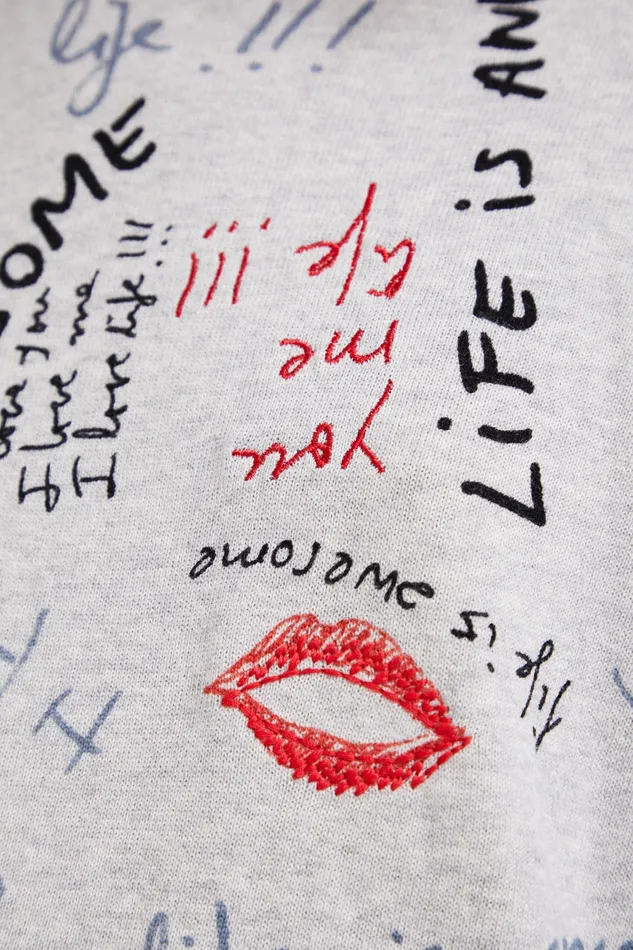 Life Is Awesome Knit Jumper Women Desigual Sweaters