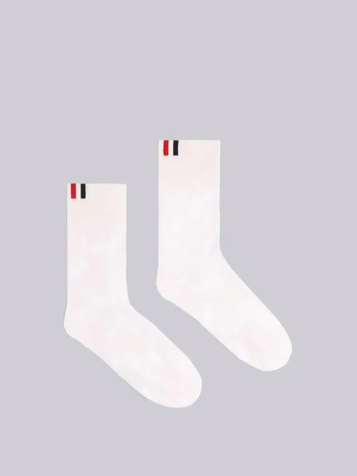 Light Pink Mercerized Cotton Hector Half Ankle Mini Crew Socks Women Thom Browne Socks Light Pink Mercerized Cotton Hector Half Ankle Mini Crew Socks Women Thom Browne Socks
