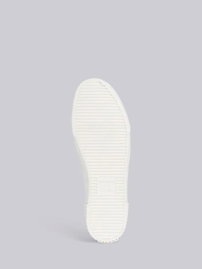 Lightweight Boiled Wool Heritage Trainer Medium Grey Men Thom Browne Sneakers