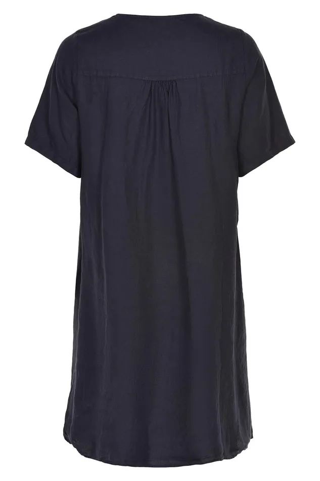 LINO DRESS 15042 591 Navy 591 Women IN FRONT DRESSES