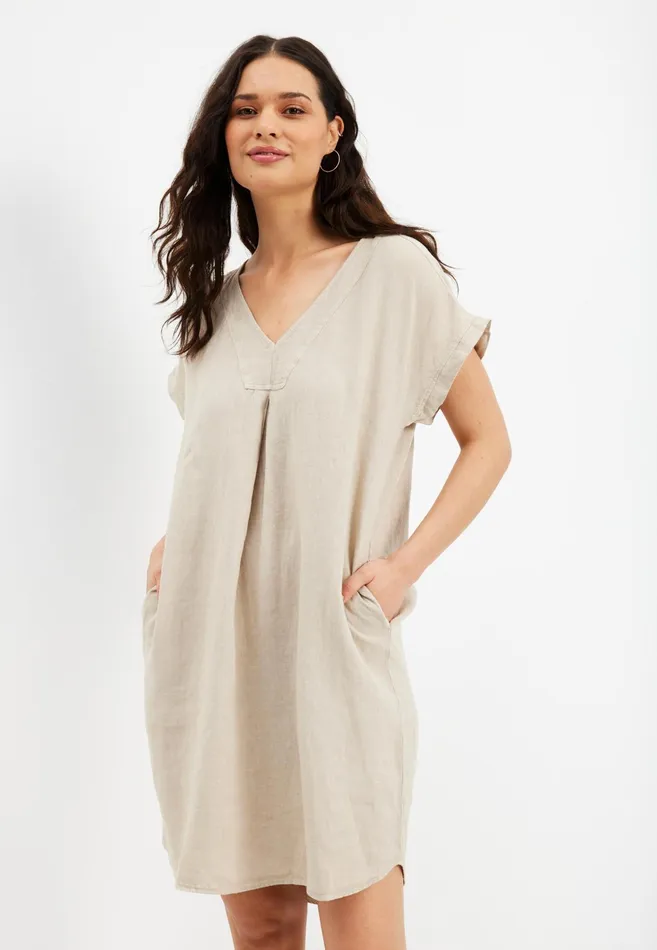 LINO DRESS 15693 190 Nature 190 Women IN FRONT DRESSES