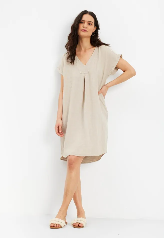 LINO DRESS 15693 190 Nature 190 Women IN FRONT DRESSES