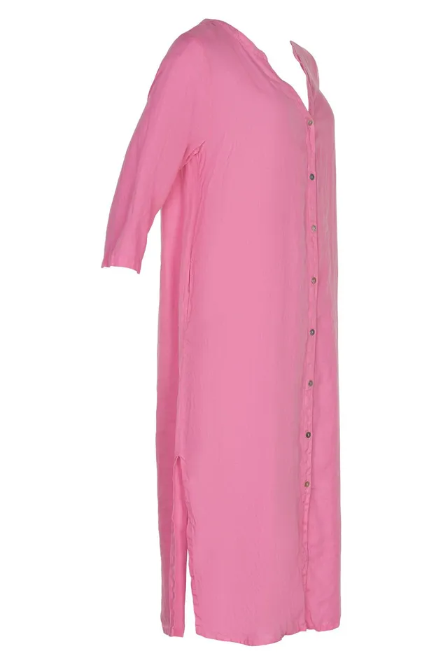 LINO LONG SHIRT DRESS 15046 221 Pink 221 Women IN FRONT BLOUSES SHIRTS