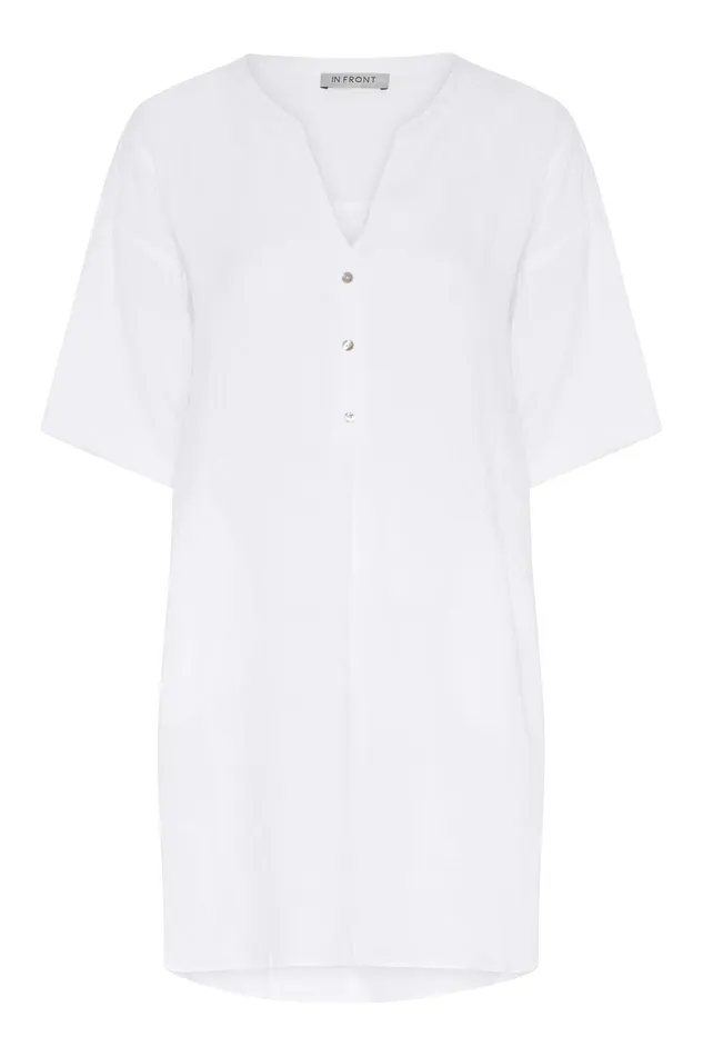 LINO TUNIC 15683 010 White 010 Women IN FRONT BLOUSES SHIRTS