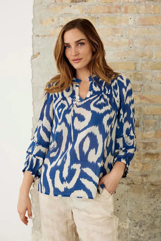 LISSI BLOUSE 16106 501 Blue 501 Women IN FRONT BLOUSES SHIRTS