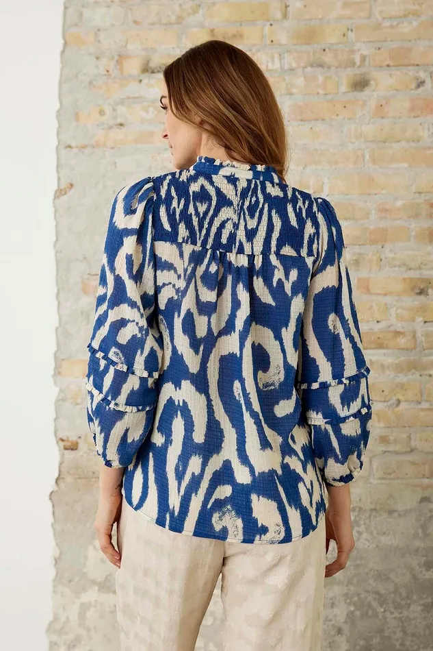 LISSI BLOUSE 16106 501 Blue 501 Women IN FRONT BLOUSES SHIRTS