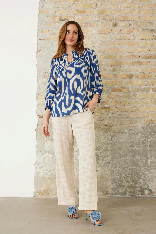 LISSI BLOUSE 16106 501 Blue 501 Women IN FRONT BLOUSES SHIRTS