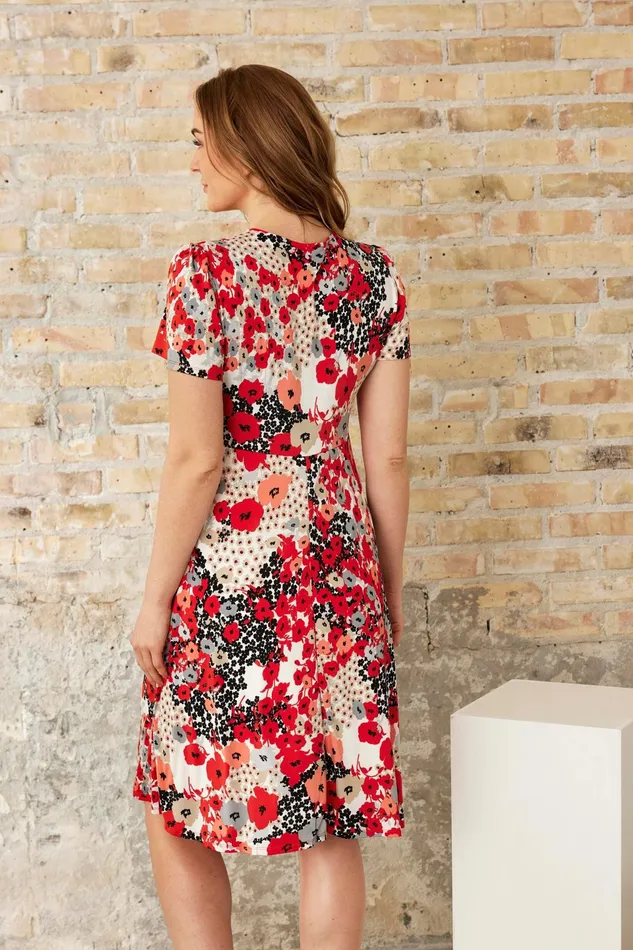 LIZ DRESS 16285 201 Red 201 Women IN FRONT DRESSES