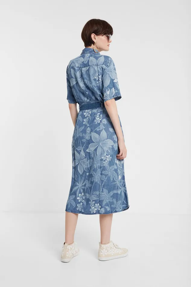 Long Tropical Shirt Dress Women Desigual Dresses