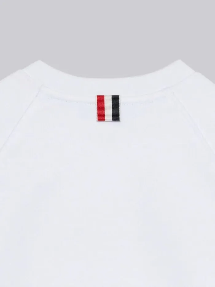 Loopback Engineered 4bar Sweatshirt White GirlsBoys Thom Browne Sweats And Tshirt