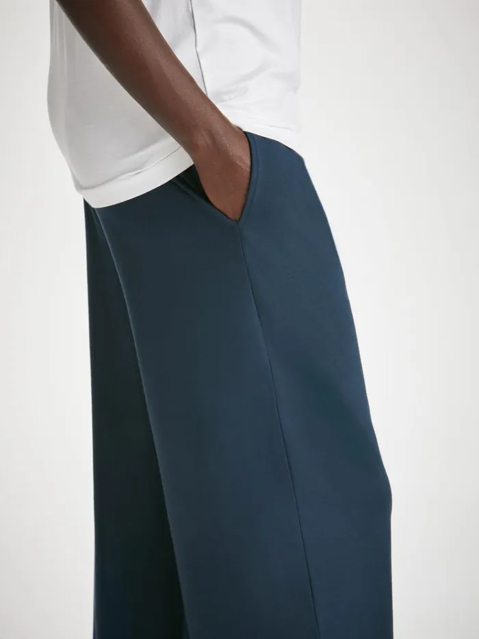 Lounge Pants Women Derek Rose Lounge Pants Basel Micro Modal Stretch Navy