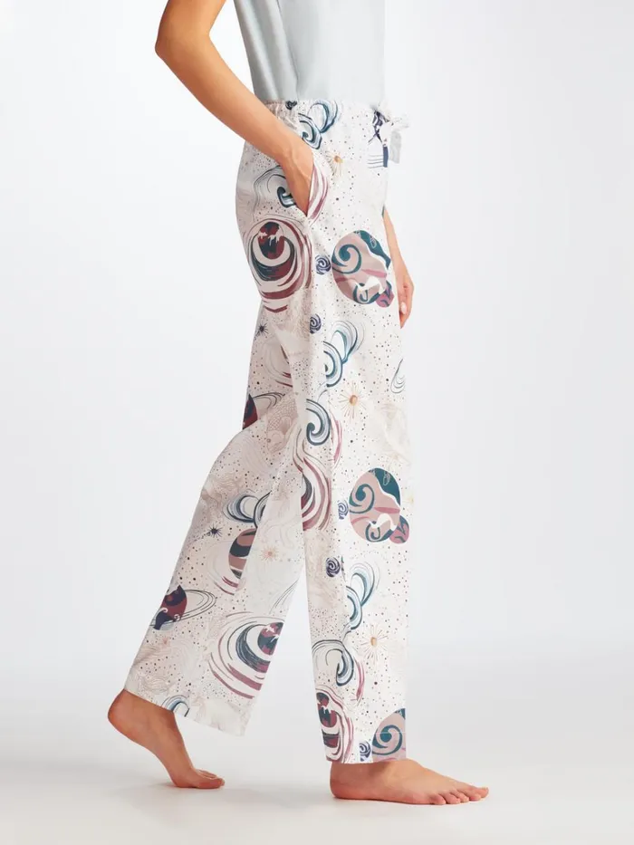 Lounge Pants Women Derek Rose Lounge Pants Ledbury 76 Cotton Batiste White
