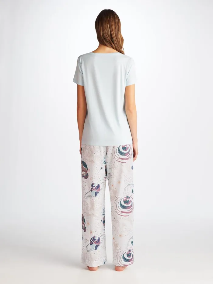 Lounge Pants Women Derek Rose Lounge Pants Ledbury 76 Cotton Batiste White
