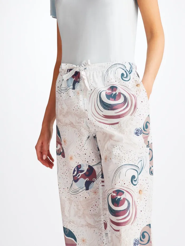 Lounge Pants Women Derek Rose Lounge Pants Ledbury 76 Cotton Batiste White