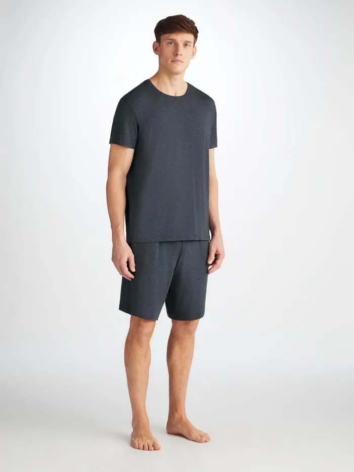 Lounge Shorts Men Derek Rose Lounge Shorts Marlowe Micro Modal Stretch Anthracite