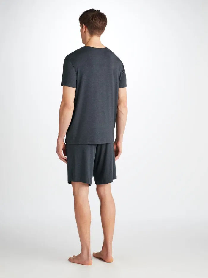 Lounge Shorts Men Derek Rose Lounge Shorts Marlowe Micro Modal Stretch Anthracite