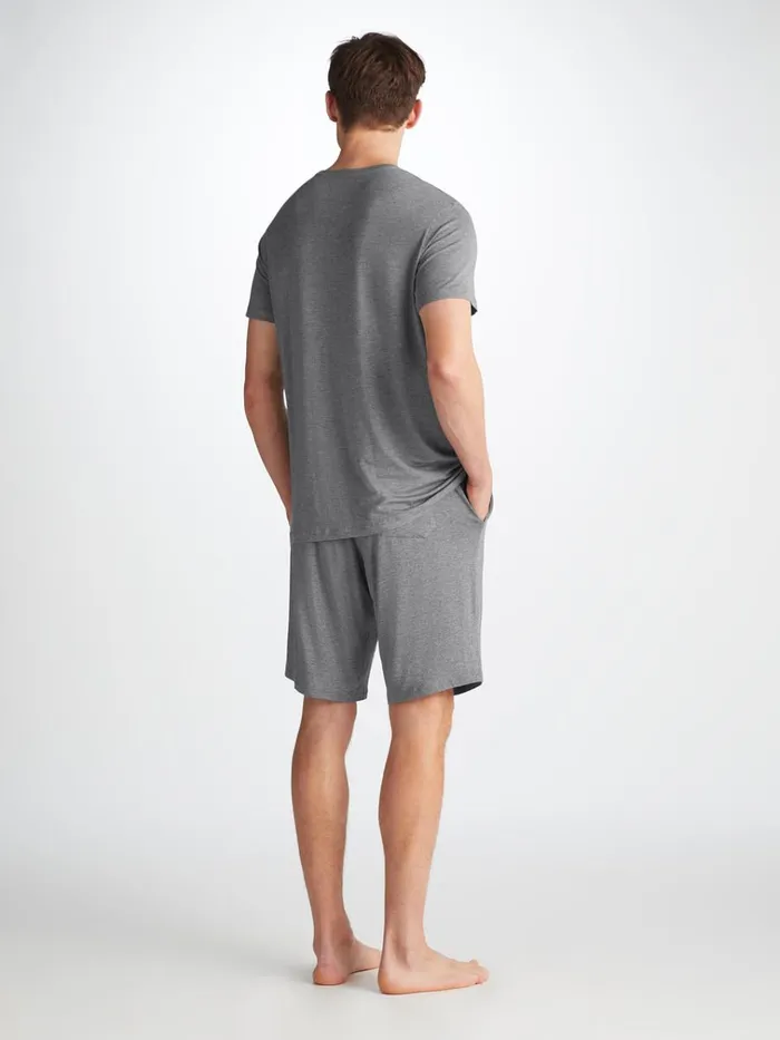 Lounge Shorts Men Derek Rose Lounge Shorts Marlowe Micro Modal Stretch Charcoal