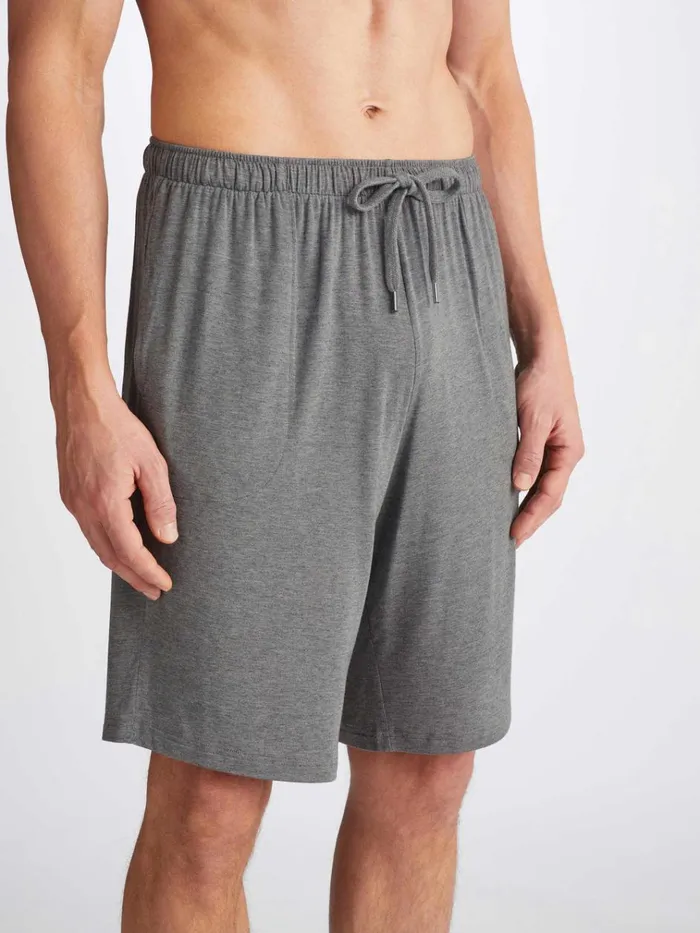 Lounge Shorts Men Derek Rose Lounge Shorts Marlowe Micro Modal Stretch Charcoal