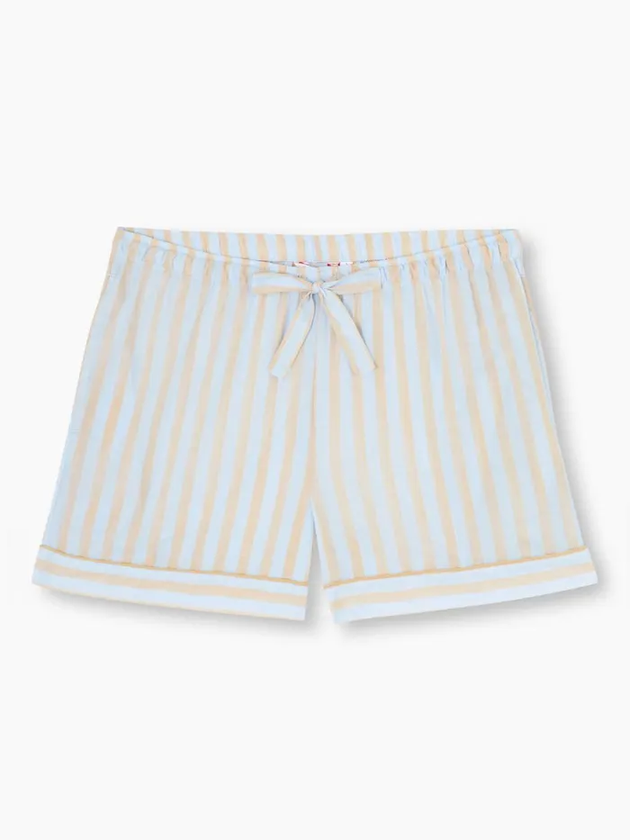 Lounge Shorts Women Derek Rose Lounge Shorts Amalfi 20 Cotton Batiste Blue