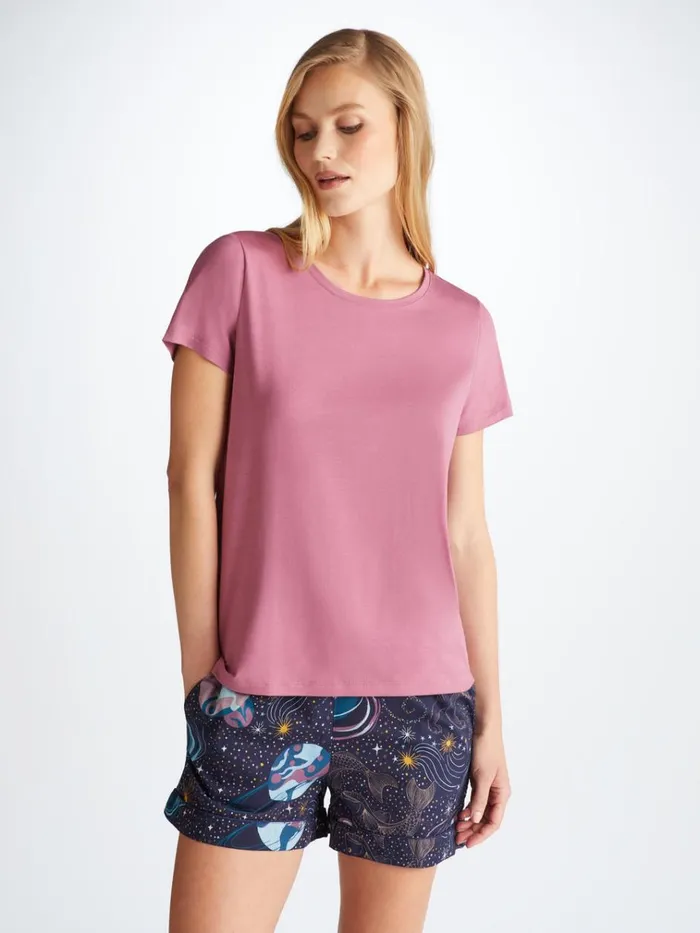 Lounge Shorts Women Derek Rose Lounge Shorts Ledbury 76 Cotton Batiste Navy
