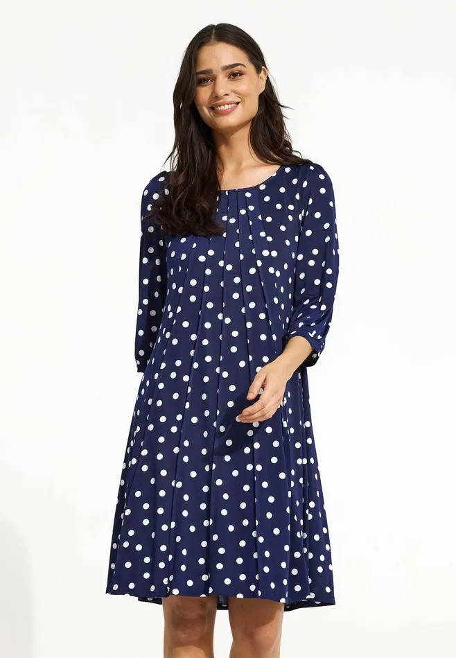 LUCETTE DRESS 16571 590 Dark Blue 590 Women IN FRONT DRESSES LUCETTE DRESS 16571 590 Dark Blue 590 Women IN FRONT DRESSES