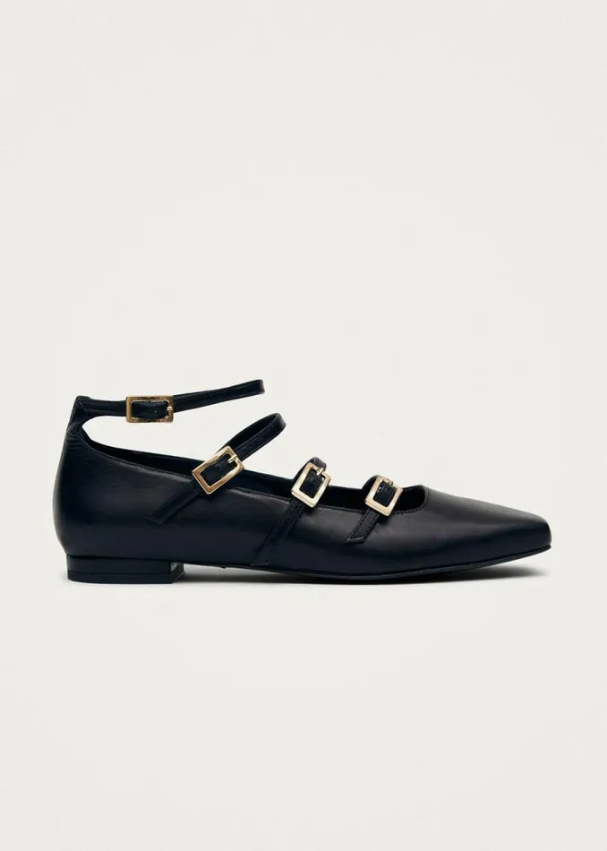 Luke Black Leather Ballet Flats Women ALOHAS Ballet Flats