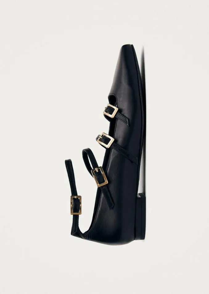 Luke Black Leather Ballet Flats Women ALOHAS Ballet Flats
