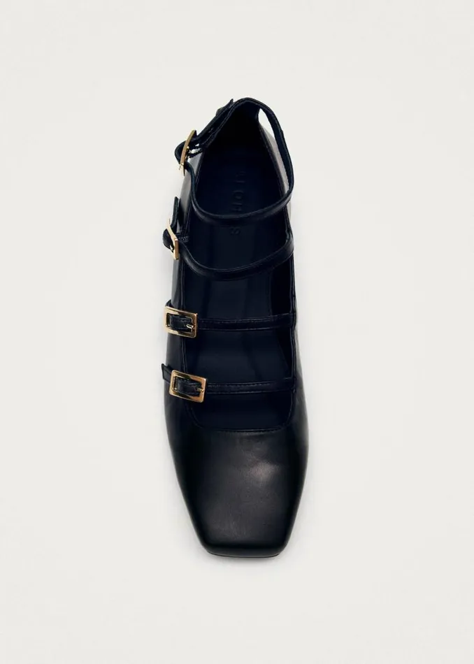 Luke Black Leather Ballet Flats Women ALOHAS Ballet Flats