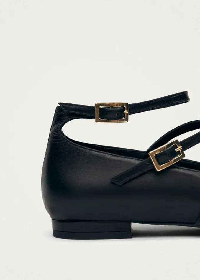 Luke Black Leather Ballet Flats Women ALOHAS Ballet Flats